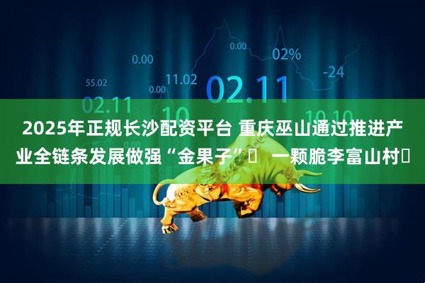 2025年正规长沙配资平台 重庆巫山通过推进产业全链条发展做强“金果子” 一颗脆李富山村